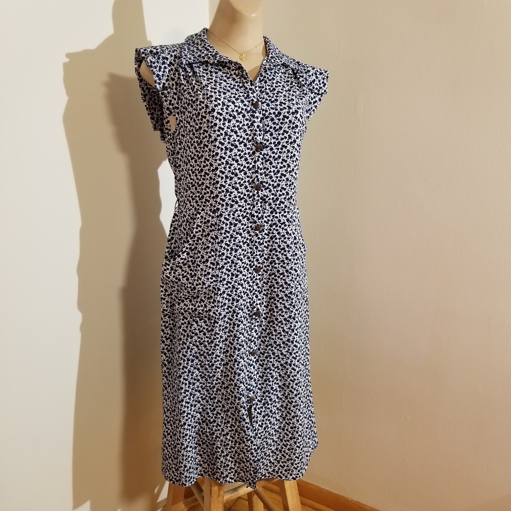 ⚘Floral button up dress⚘